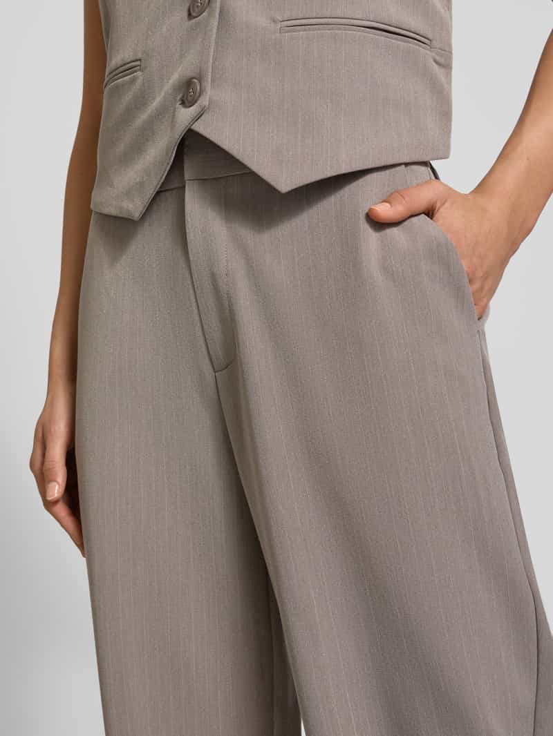 Gestuz Straight leg stoffen broek met riemlussen