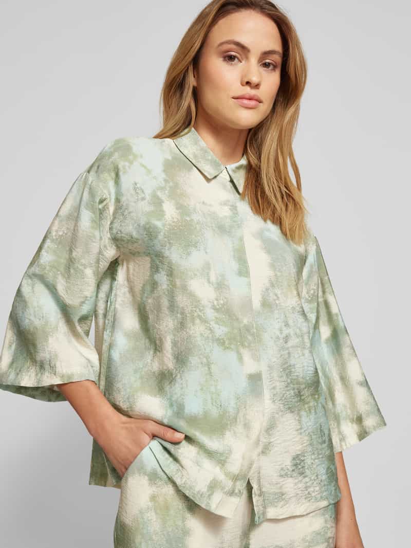 b.Young Relaxed fit blouse met 3 4-mouwen model 'IBINE'