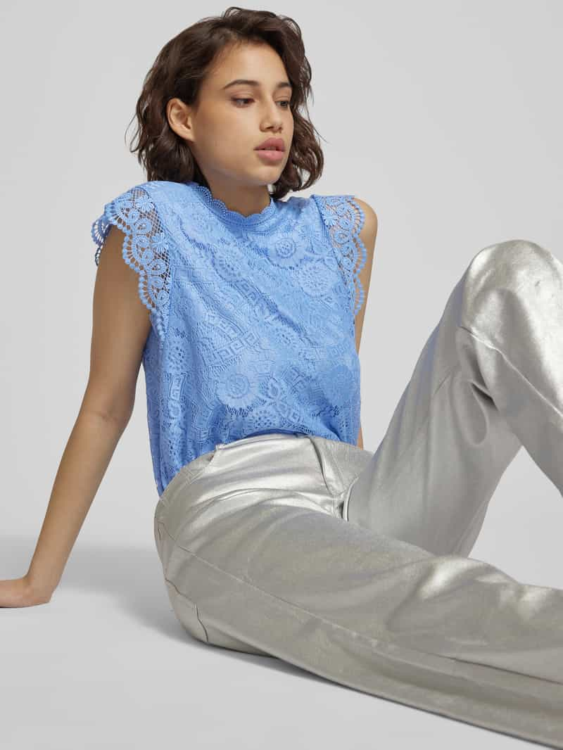 Pieces Top met kant model 'COLLINE'