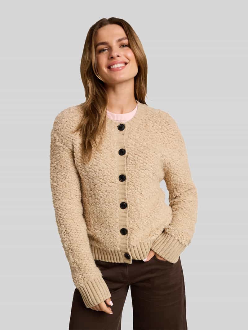Tom Tailor Cardigan met bouclé-structuur