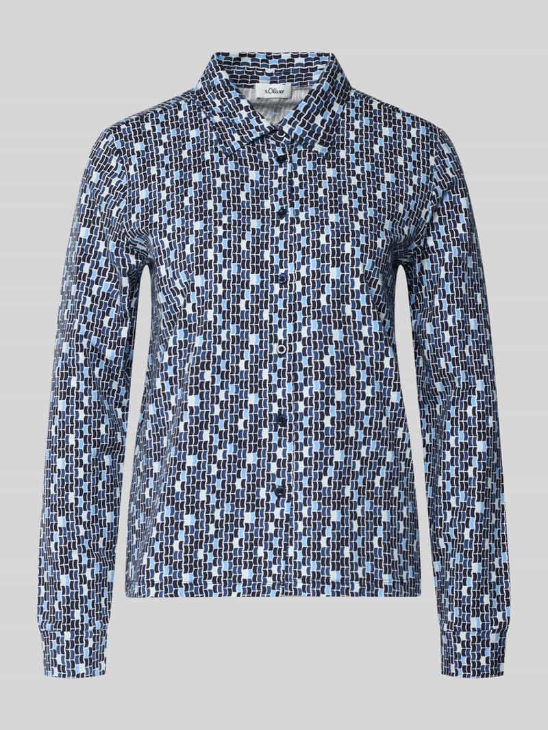 s.Oliver RED LABEL Relaxed fit blouseshirt van katoenmix