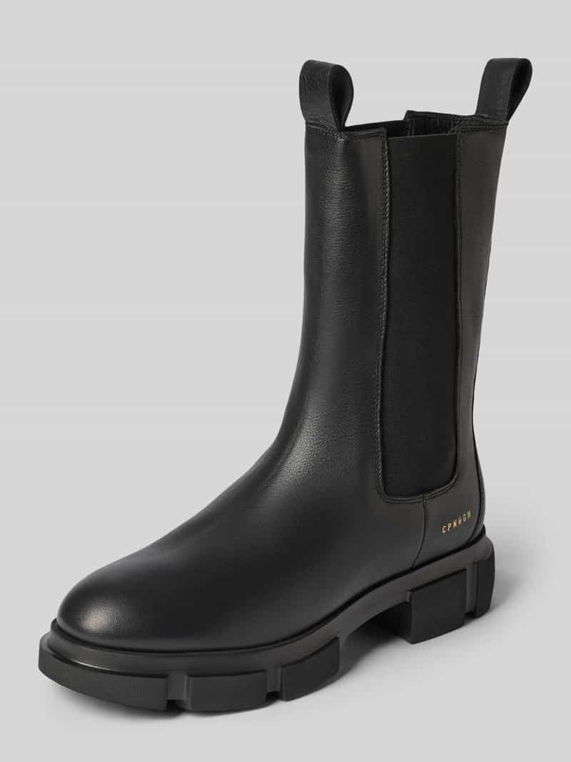 Laarzen van leer met labeldetail