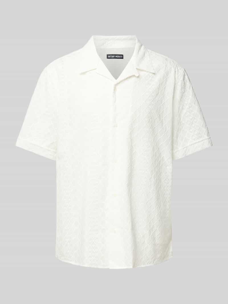 Antony Morato Regular straight fit vrijetijdsoverhemd met structuurmotief