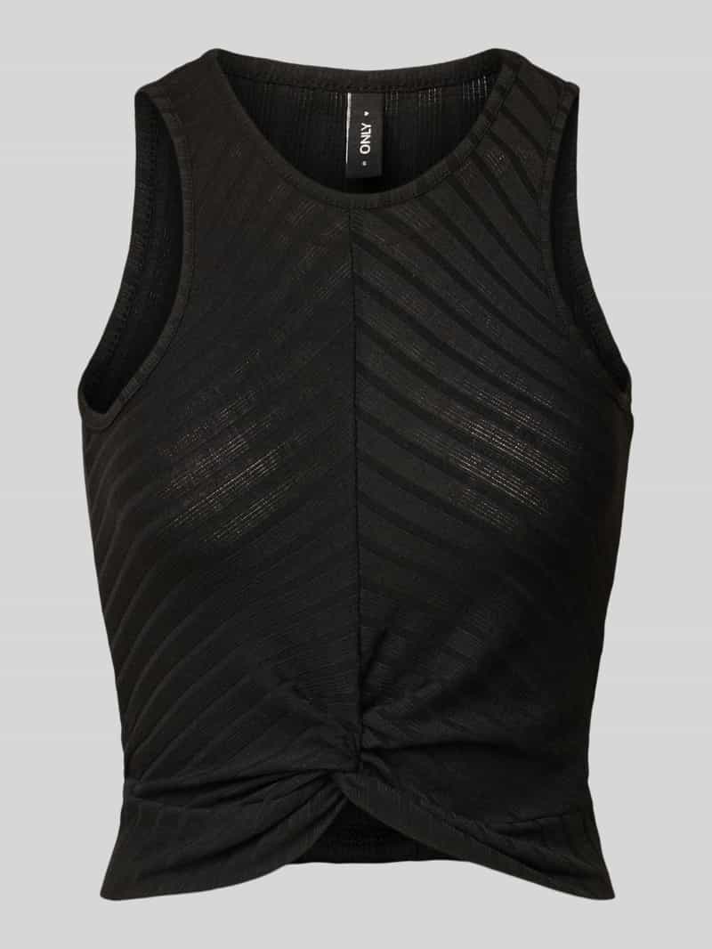 Only Slim fit tanktop met wikkellook model 'SANDY'