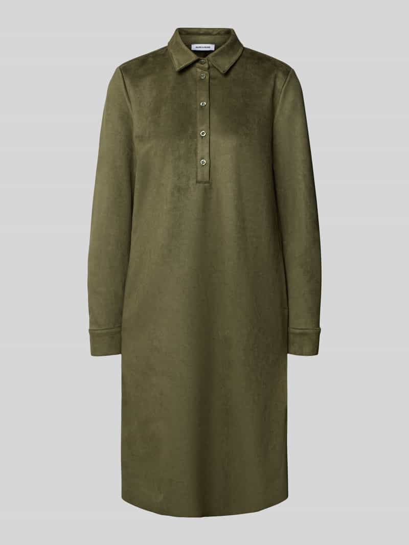 MORE & MORE Knielange jurk in leerlook