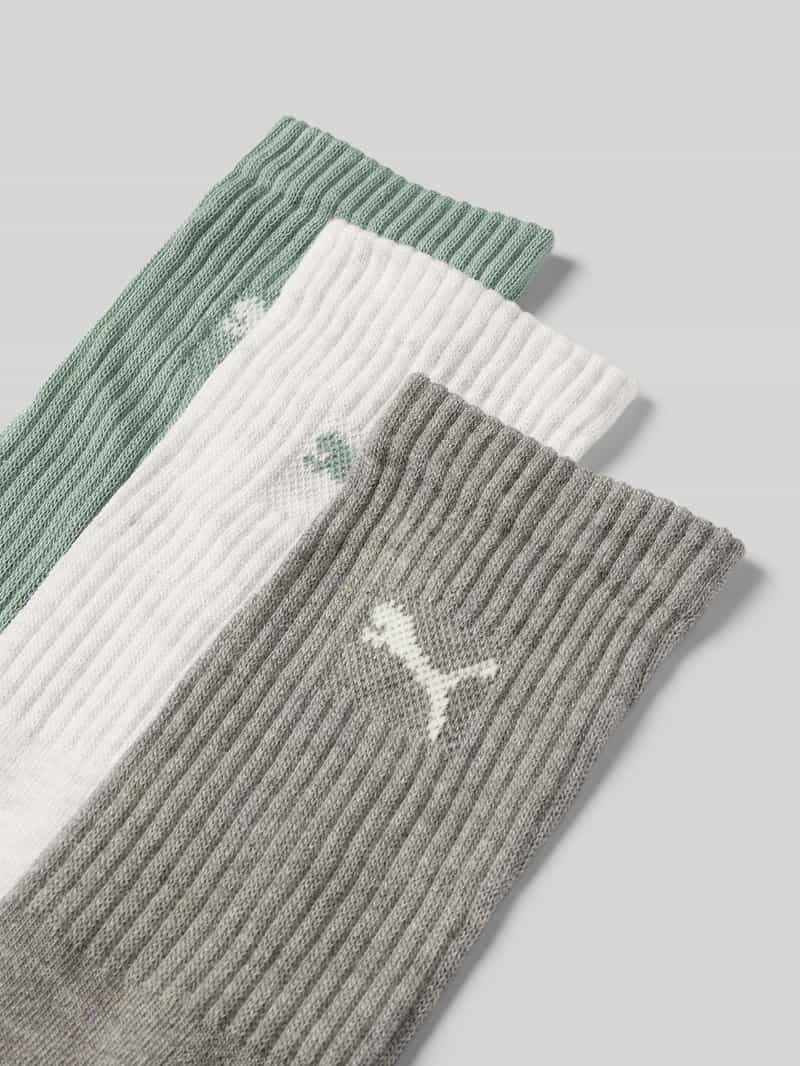 Puma Sokken met logoprint in een set van 3 paar model 'CREW'