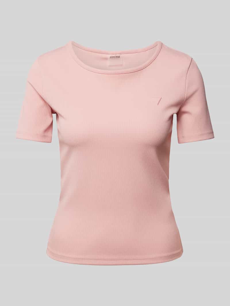 Guess Activewear T-shirt met geribde ronde hals model 'STEFFI'