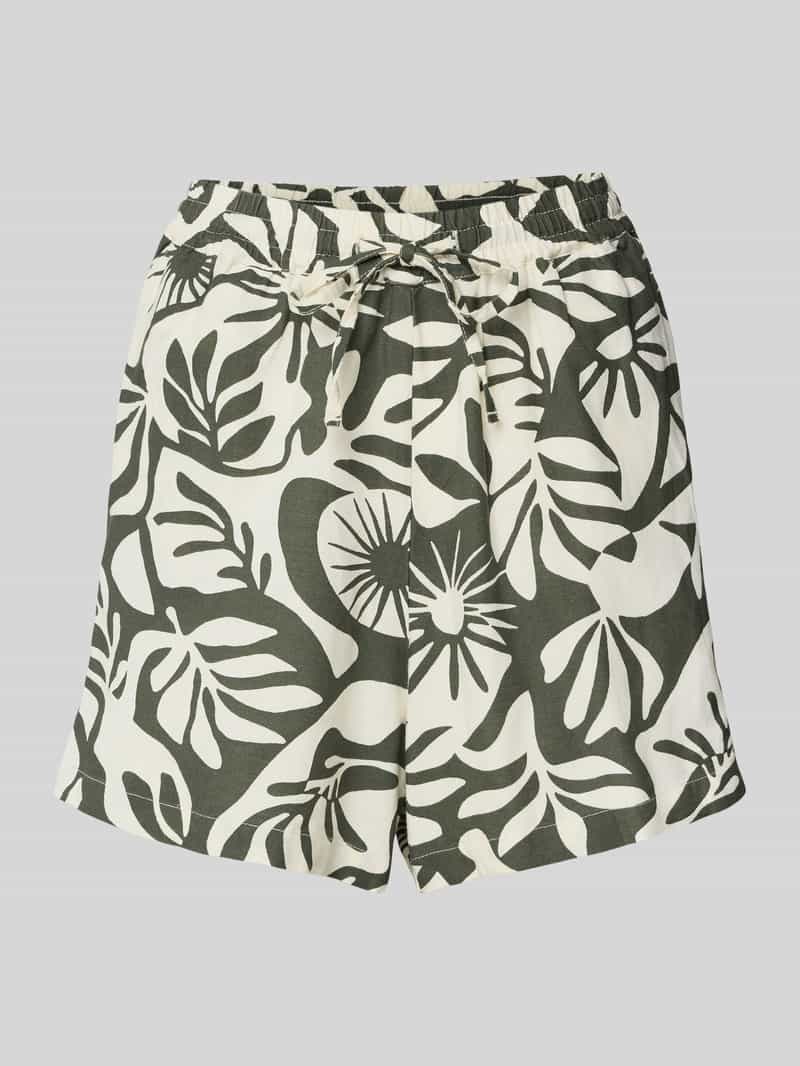 Only Loose fit korte linnen broek van een mix van viscose en katoen model 'JAKIRI'