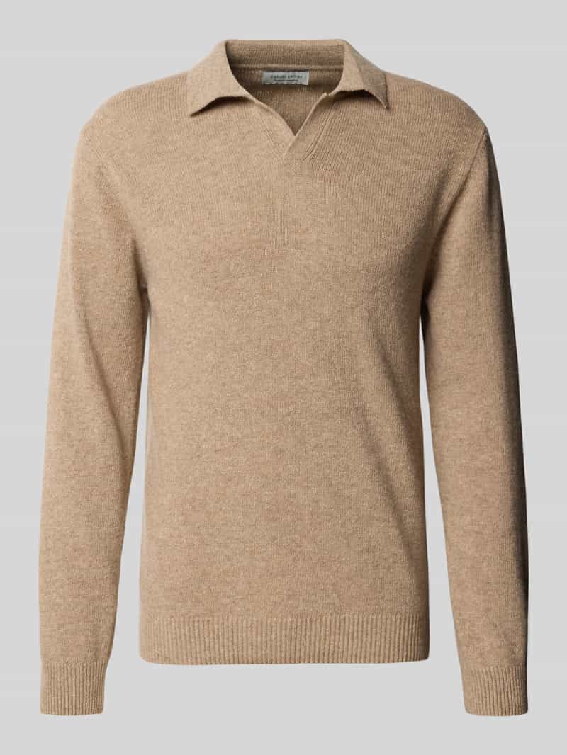 casual friday Gebreide pullover van wolmix met polokraag model 'Karl'