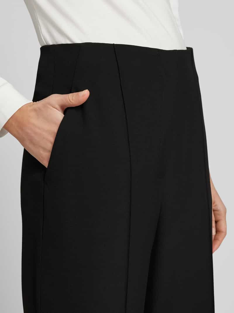 RAFFAELLO ROSSI Wide leg stoffen broek met structuurmotief model 'AGATHA'