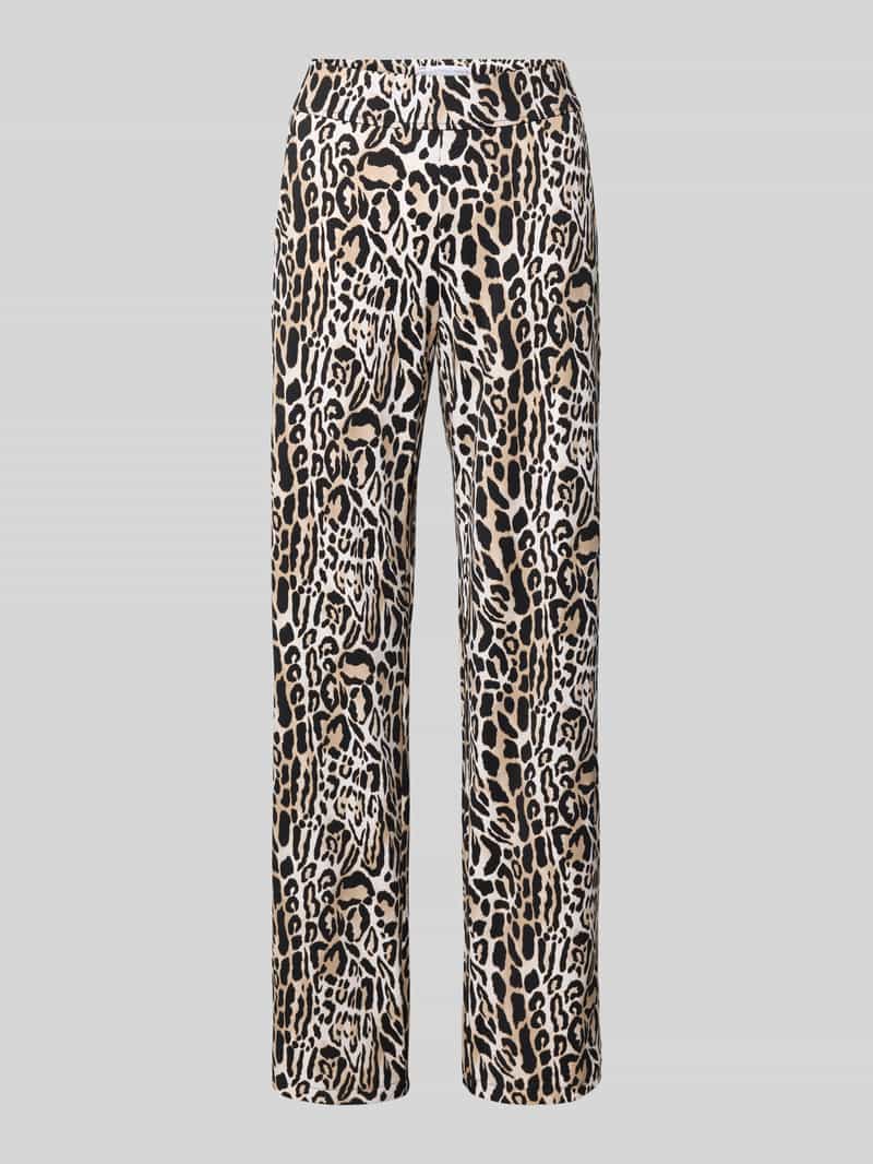 RAFFAELLO ROSSI Straight leg stoffen broek met elastische band model 'CANDICE'