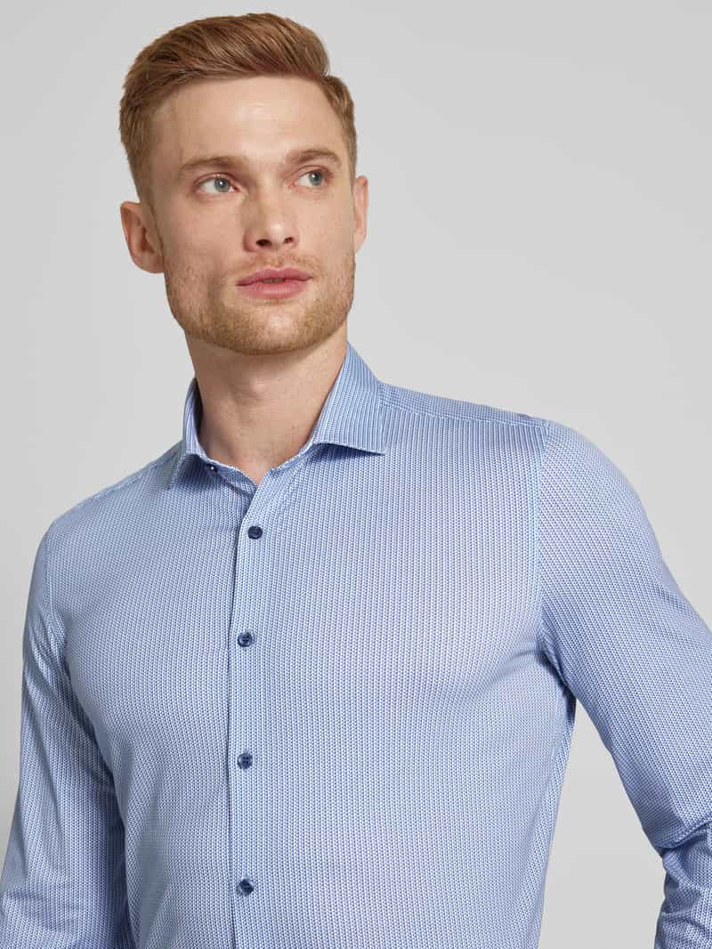 OLYMP No. Six Super slim fit zakelijk overhemd met kentkraag