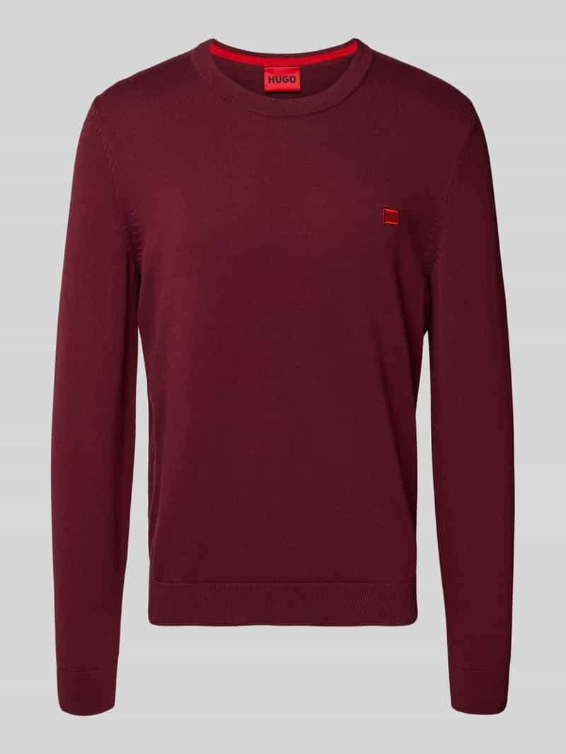 HUGO Regular fit gebreide pullover van puur katoen model 'SAN CASSIUS'