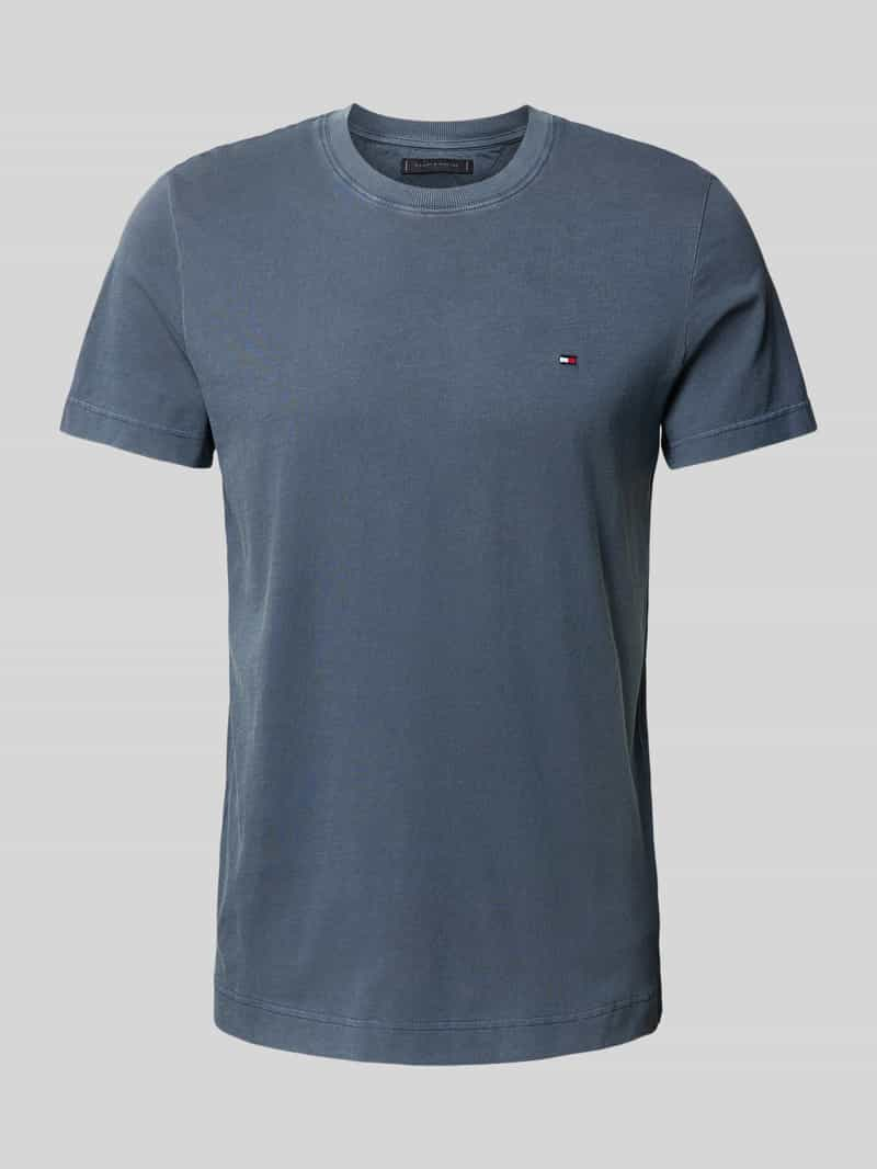 Tommy Hilfiger Slim fit T-shirt met logostitching model 'GARMENT'