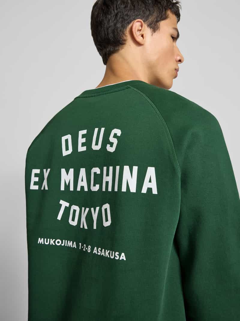 DEUS EX MACHINA Sweatshirt met labelprint model 'Tokyo'