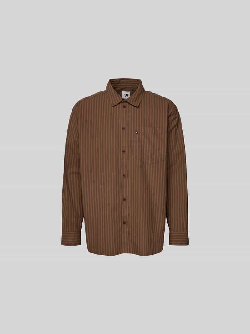 Wood Relaxed fit vrijetijdsoverhemd met borstzak