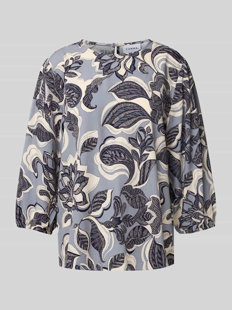 comma Blouseshirt van viscose met 3 4-mouwen