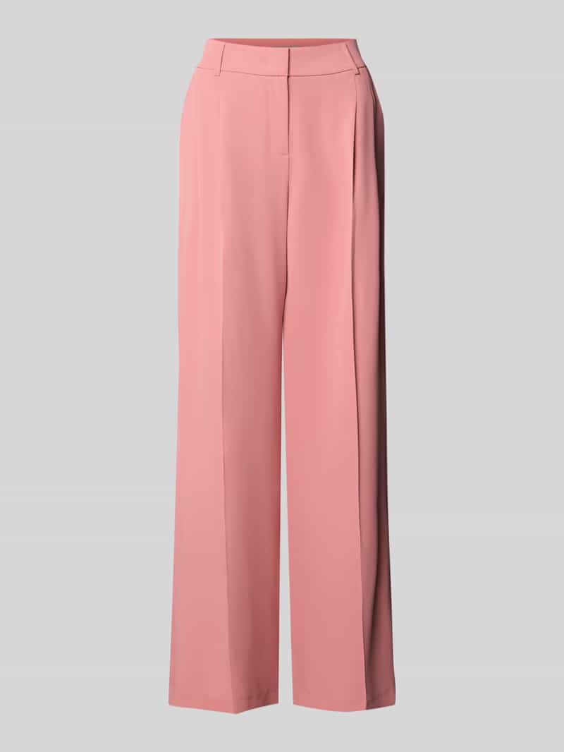 Christian Berg Woman Selection Straight Fit Stoffhose mit Bügelfalten in Lachs, Größe 40 201600040