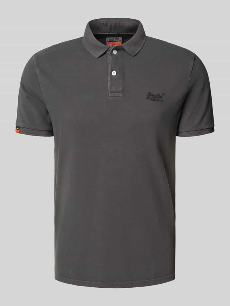 Superdry Regular fit poloshirt met labelstitching