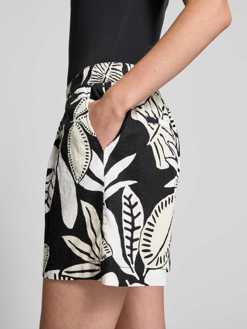 s.Oliver RED LABEL Relaxed fit korte broek van een mix van linnen en viscose