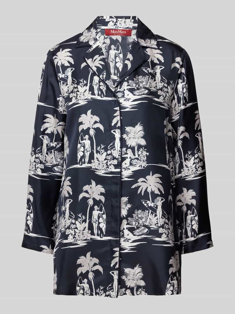 Max Mara Studio Overhemdblouse met reverskraag model 'DIONIGI'