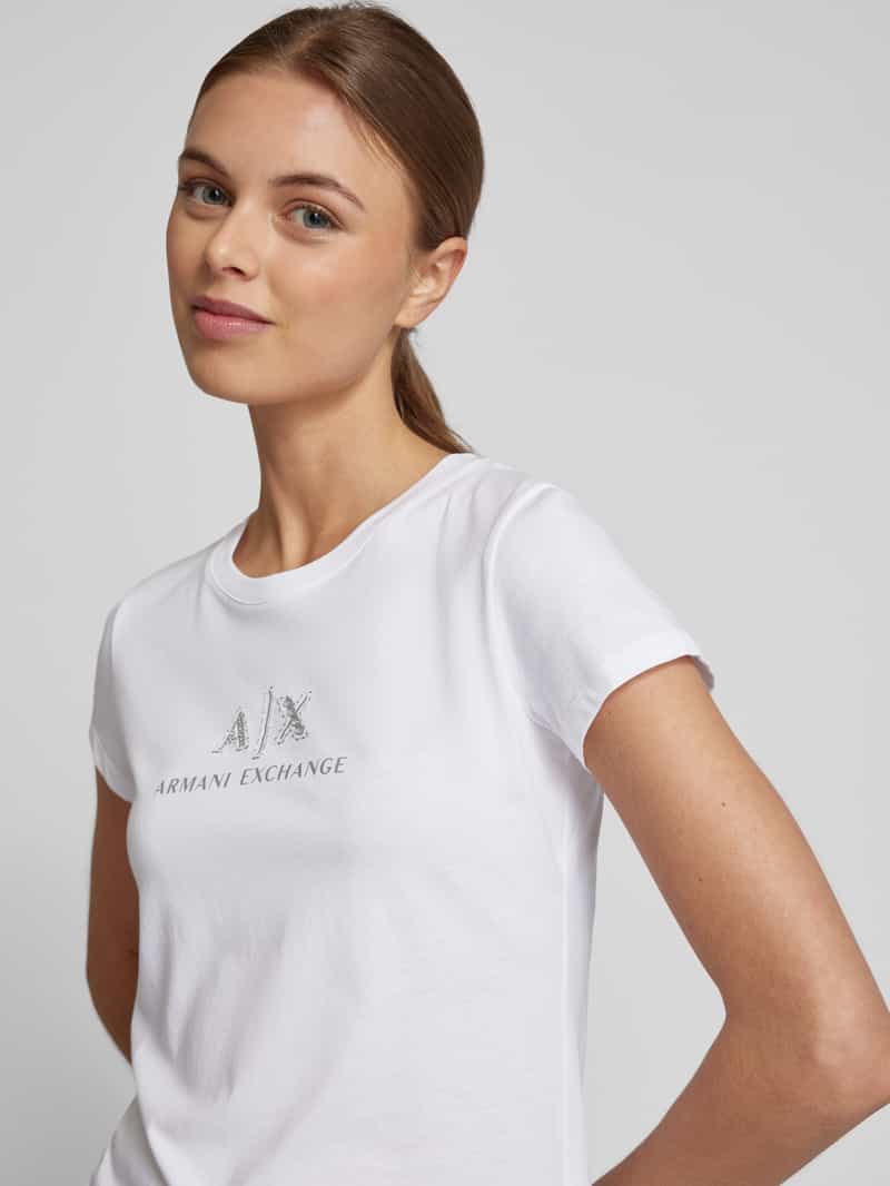 Armani Exchange T-shirt met labelprint