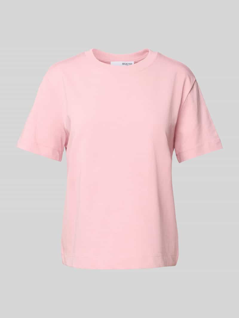 Selected Femme T-shirt van puur biologisch katoen met ronde hals