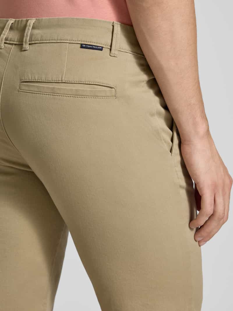 Tom Tailor Slim fit korte chino van katoenmix