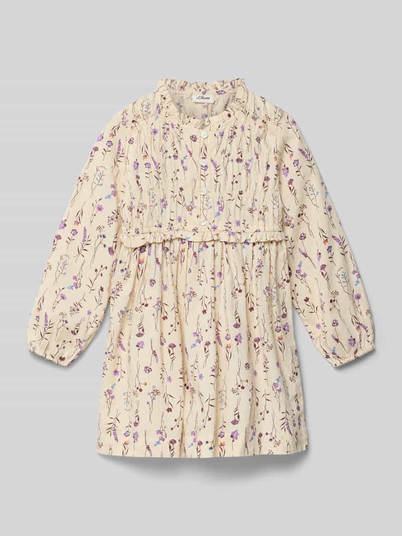 s.Oliver RED LABEL Fit en flare vrijetijdsjurk van zuiver katoen