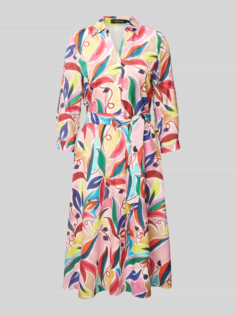 MORE & MORE Midi-jurk met strikceintuur