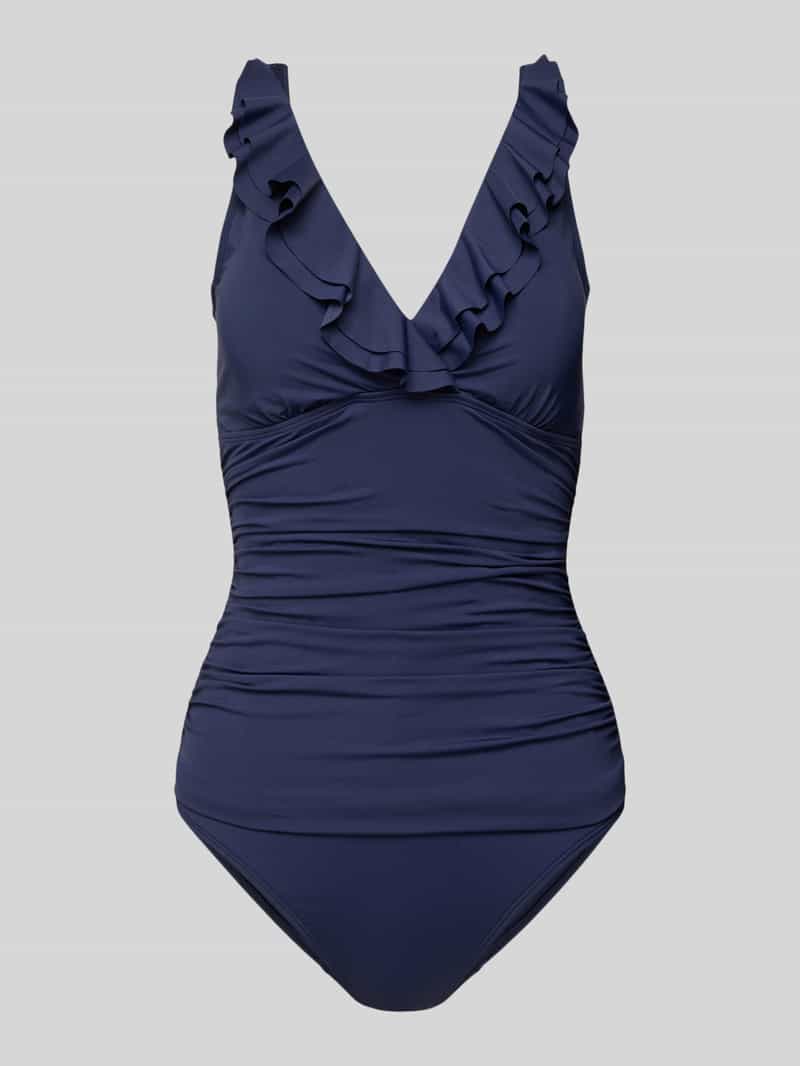 Lauren Ralph Lauren Badpak met ruches en diep rugdecolleté