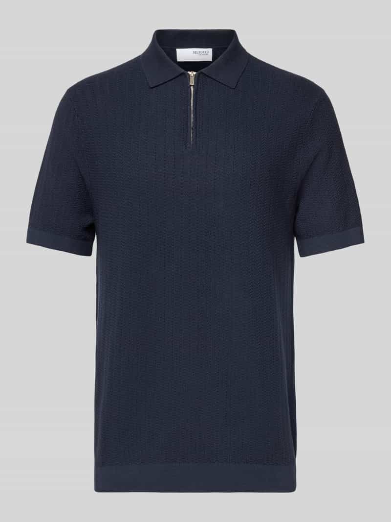 Selected Homme Poloshirt met korte ritssluiting