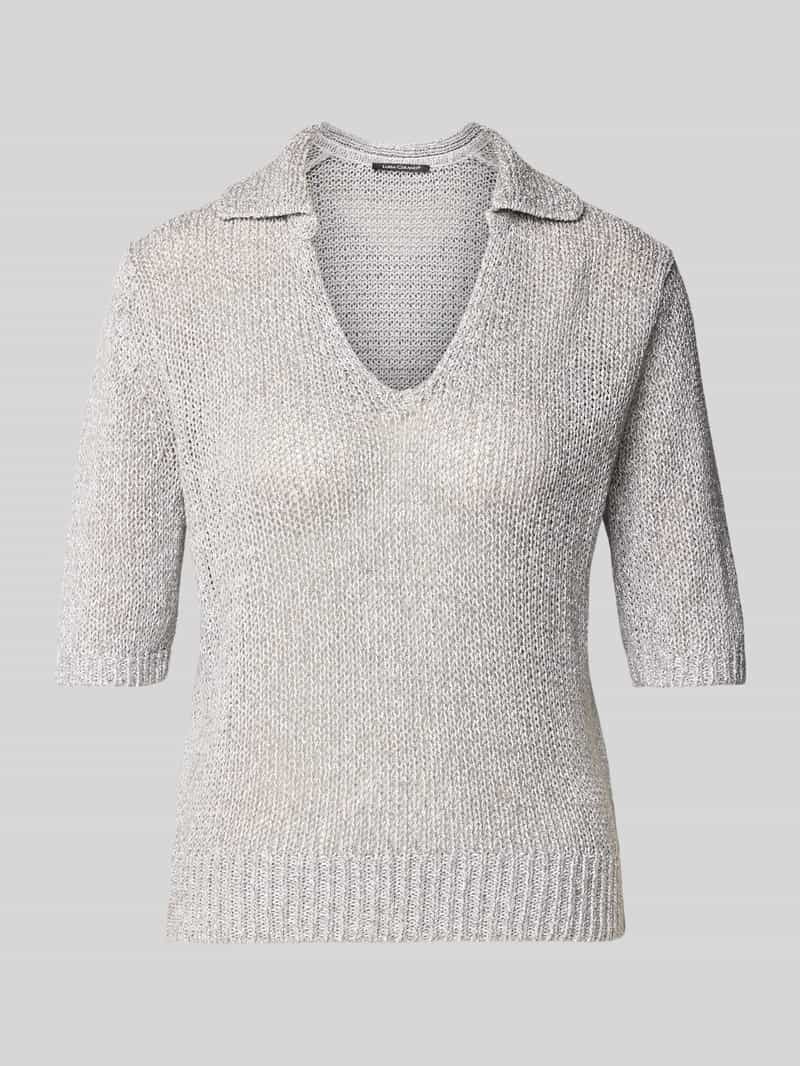 LUISA CERANO Gebreid shirt van linnenmix met 1 2-mouwen