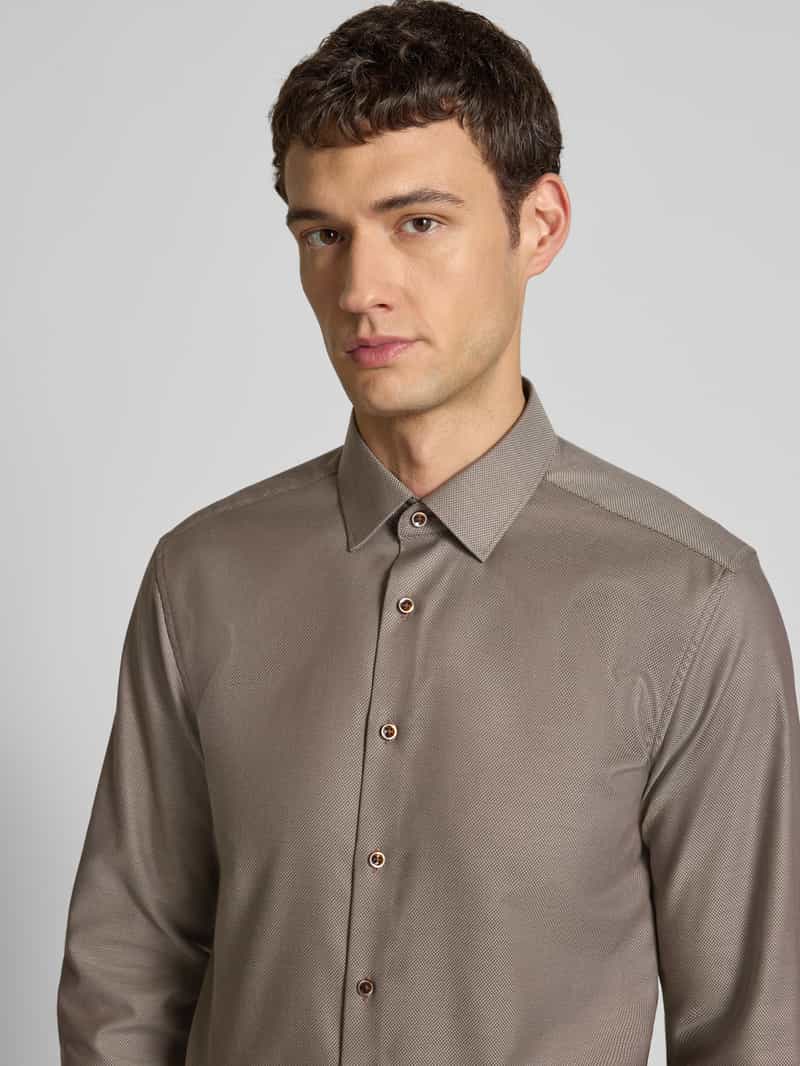 Eterna Slim fit zakelijk overhemd met kentkraag