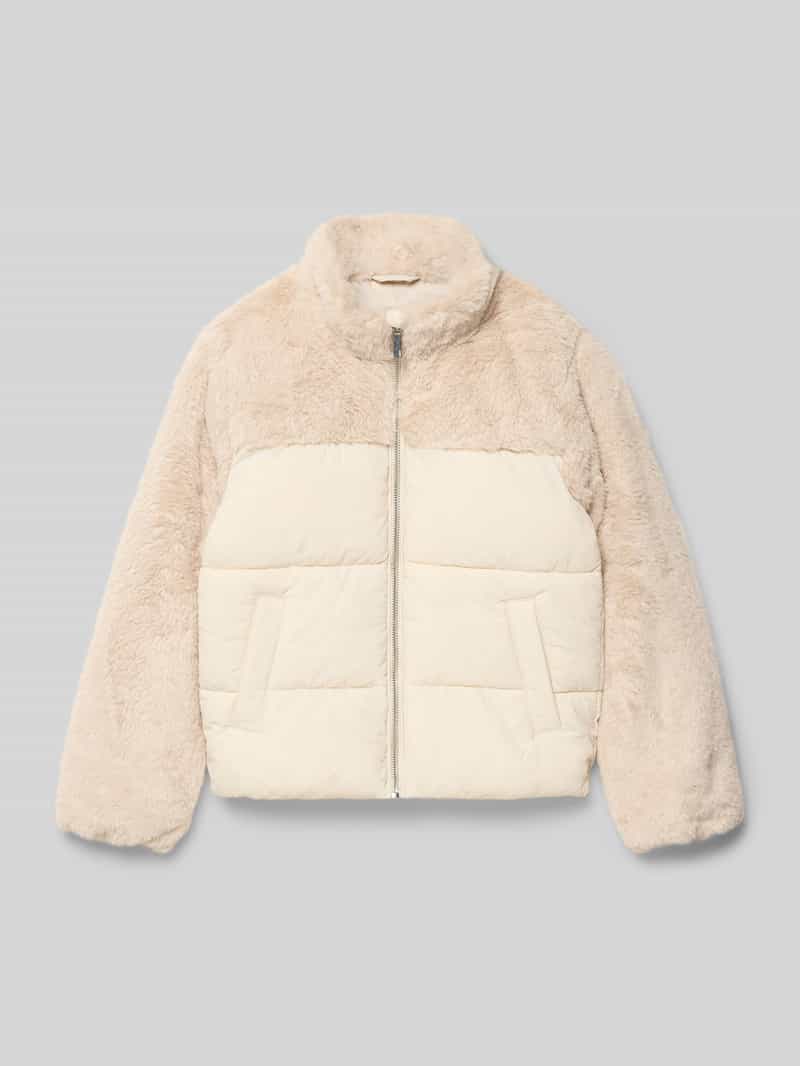 Only Regular fit gewatteerd jack met teddybont model 'WANJA'