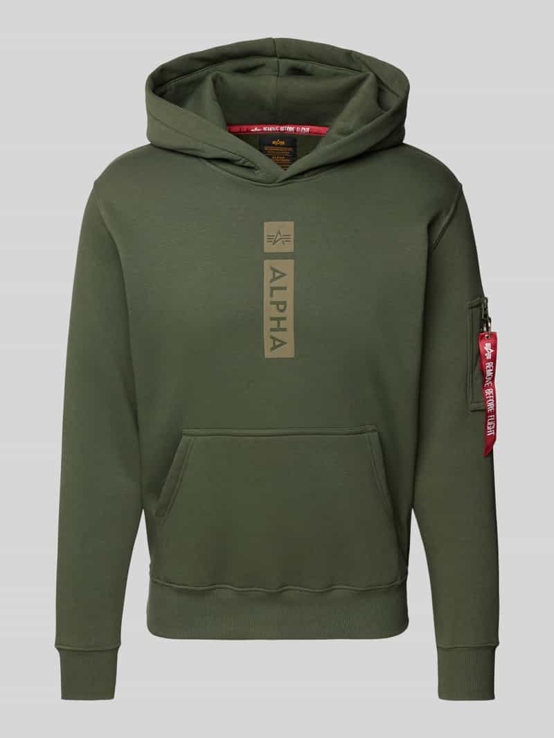 alpha industries Hoodie met labelprint