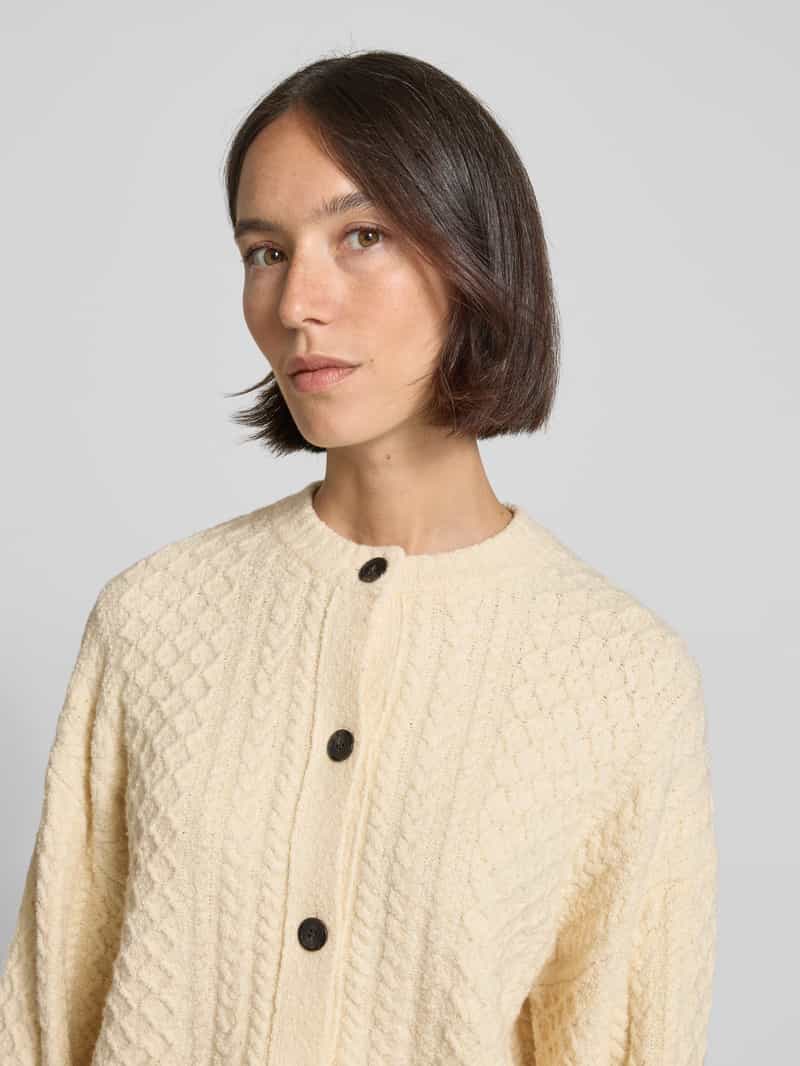 Jake*s Casual Regular fit jack in gebreide look met wol