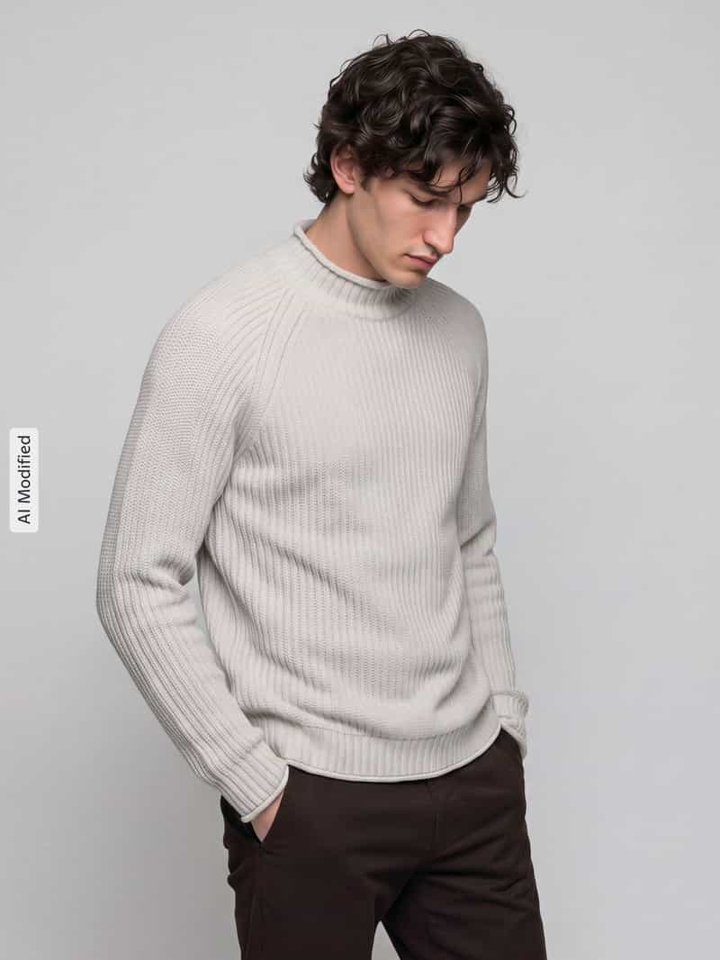 Selected Pullover met raglanmouwen van wolmix