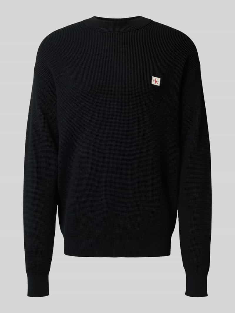 Calvin Klein Jeans Gebreide pullover met labelpatch