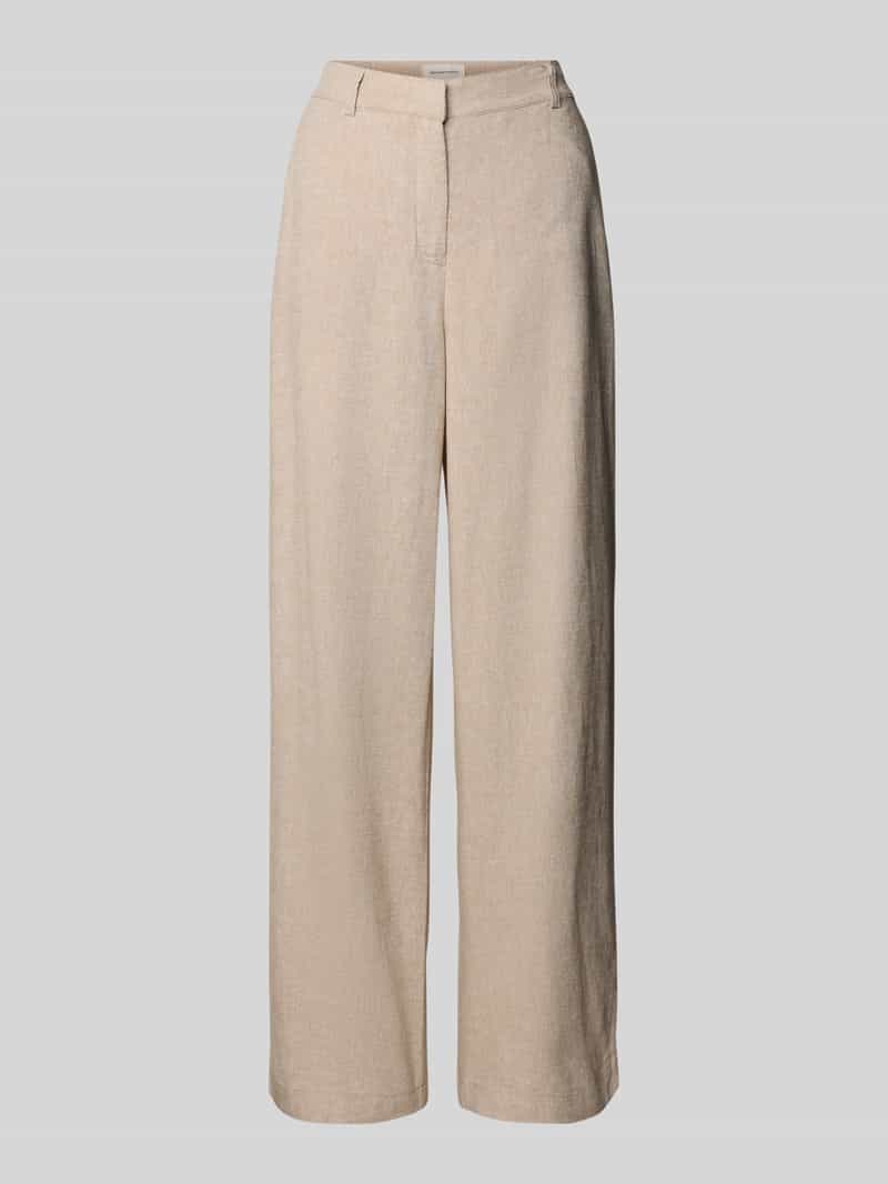 MSCH Copenhagen Straight leg linnen broek met steekzakken model 'Pennie Ginia'