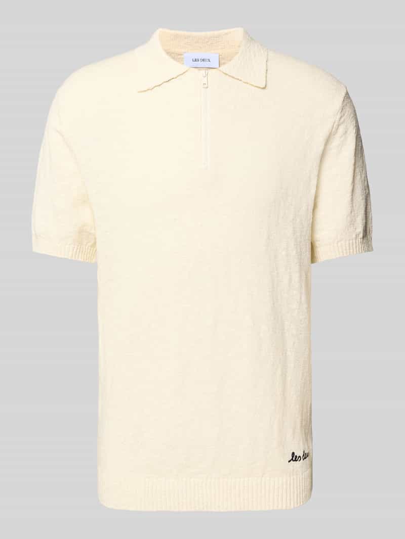 Les Deux Poloshort in gebreide look