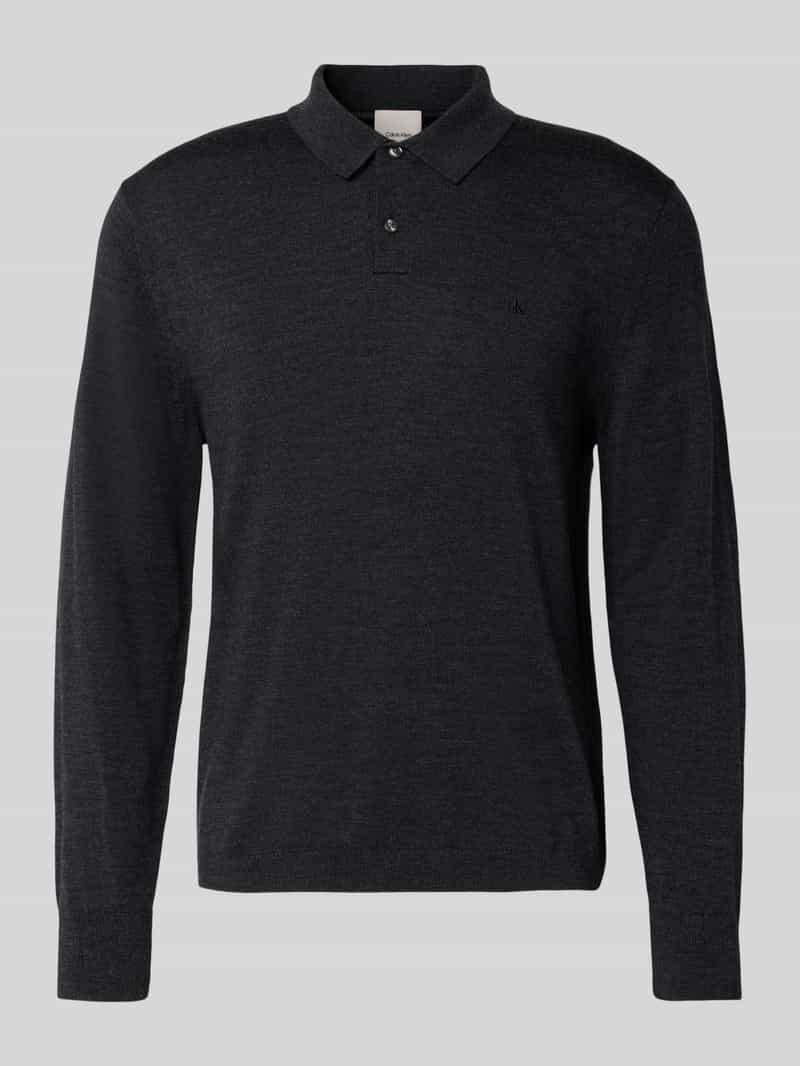 CK Calvin Klein Gebreide pullover met polokraag