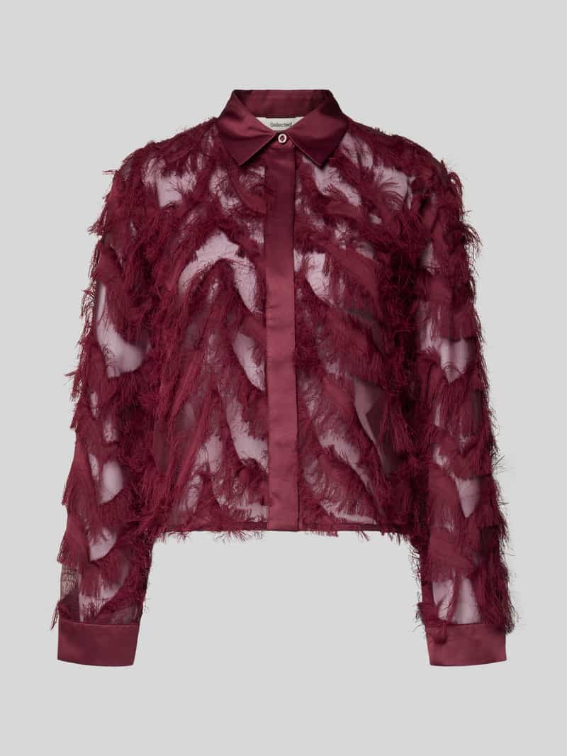 Selected Femme Regular fit overhemdblouse in semi-transparante look model 'MYLINE'