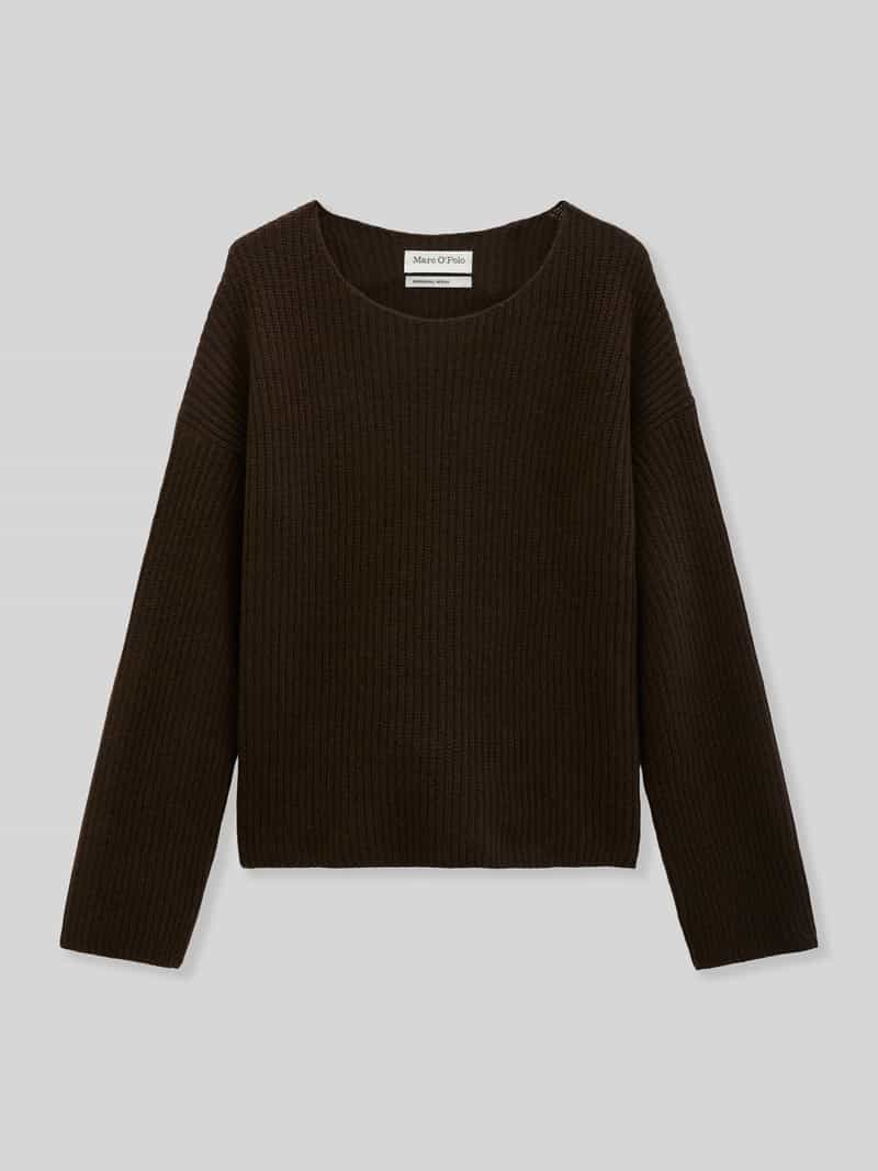 pullover met relaxed fit van scheerwolmix