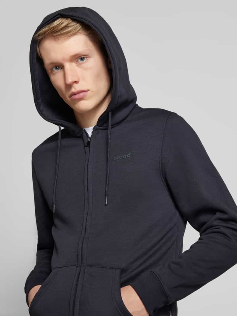 Blend Sweatjack met labeldetail model 'Downton'