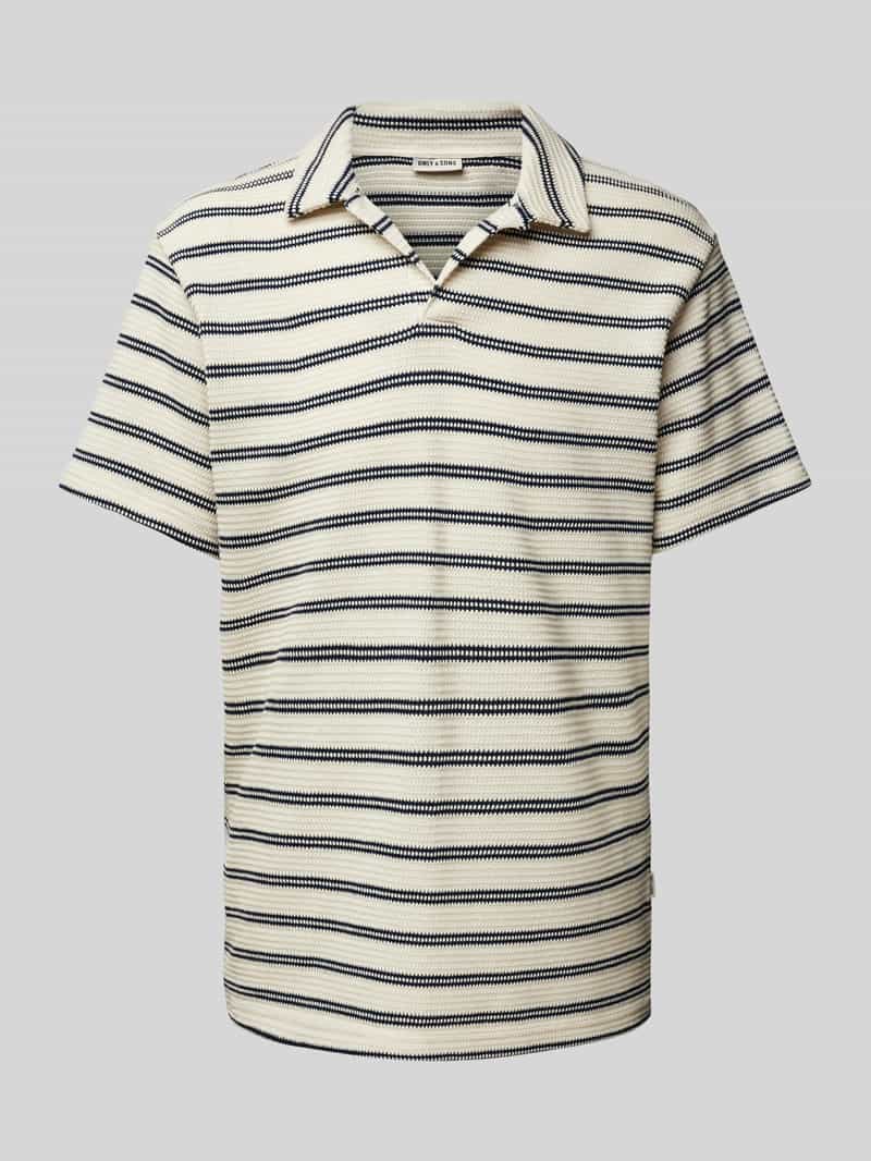Only & Sons Regular fit poloshirt met structuurmotief model 'IAN'