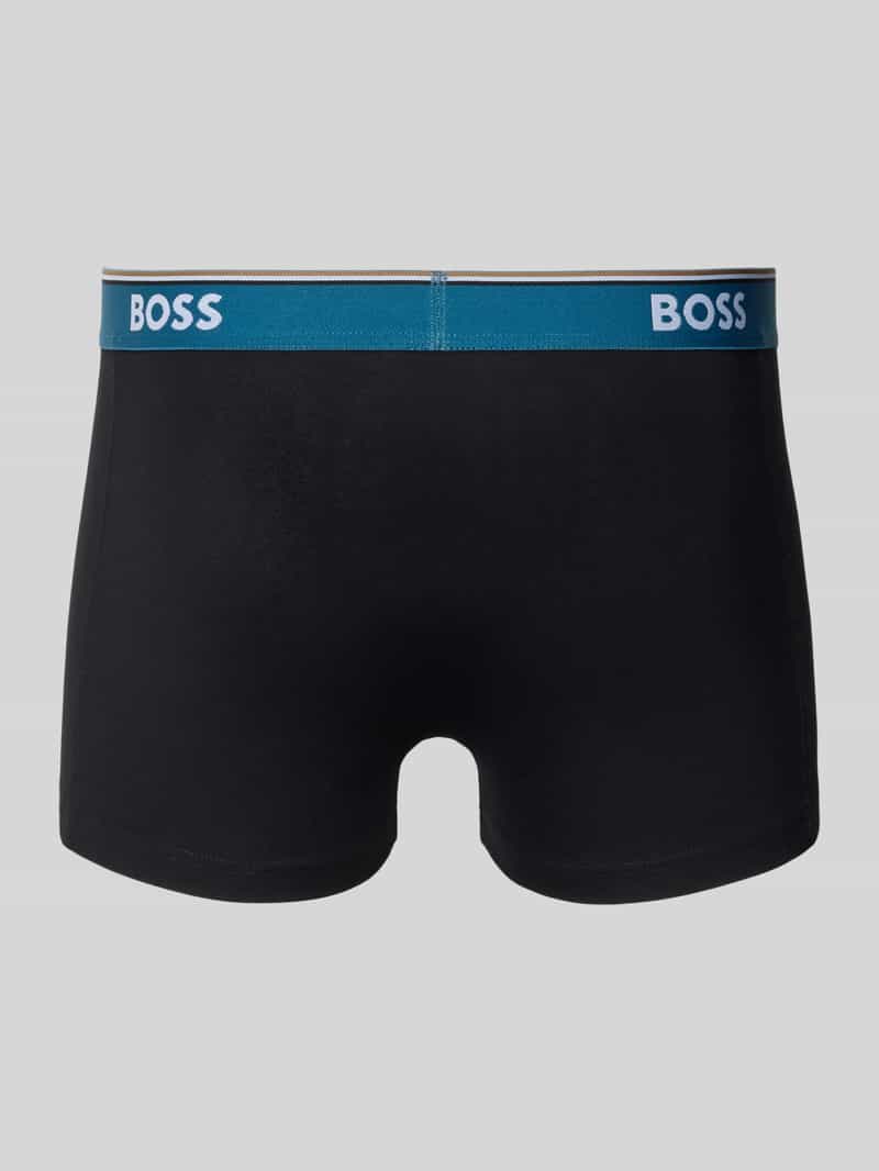 Boss Trunks met logo in band in set van 3
