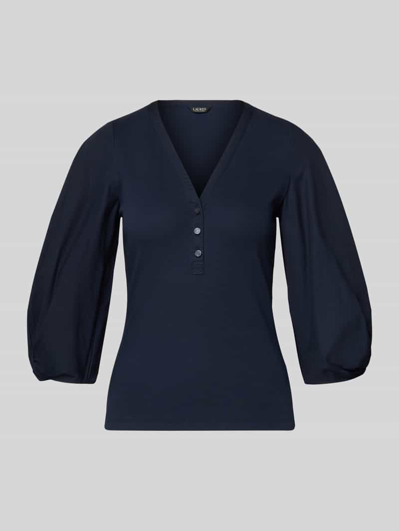 Lauren Ralph Lauren Blouseshirt met V-hals en 3 4-mouwen model 'CHANTZ'