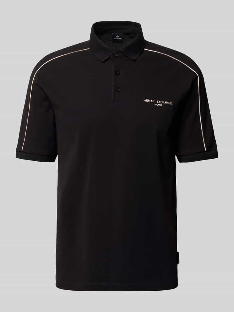 Armani Exchange Regular fit poloshirt met labelprint