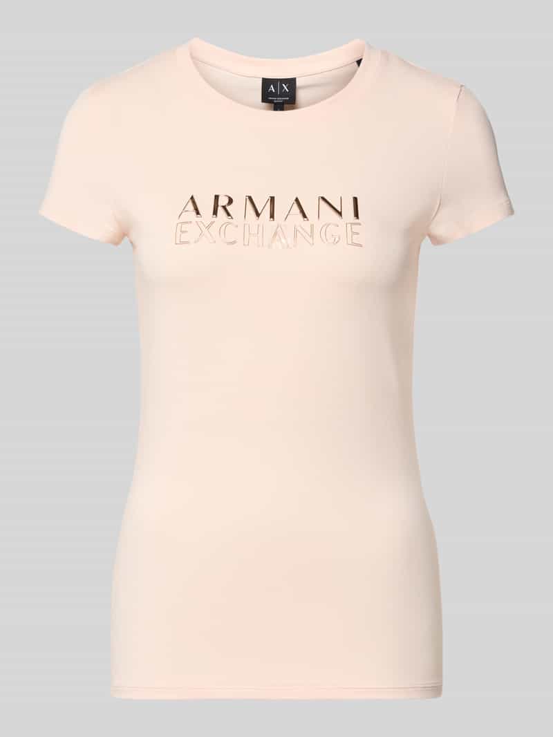 Armani Exchange T-shirt met labeldetail